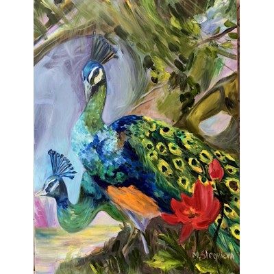 Oil Painting "Peacocks"